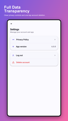 Pecan settings screen